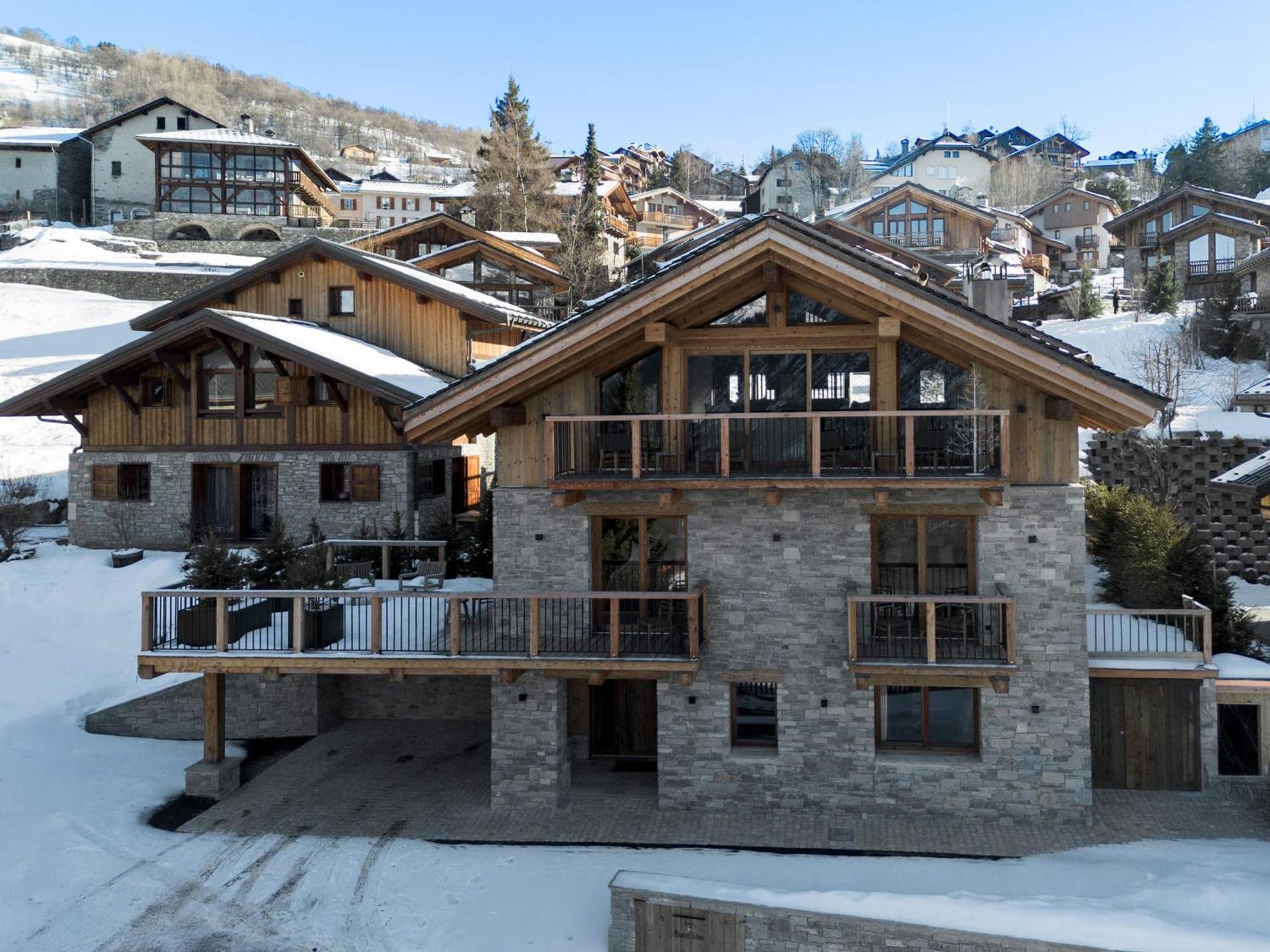 Chalet Spacieux Avec Bain Nordique, Hammam Et Vue Proche Des Pistes - Fr-1-570-66 Villa Saint-Martin-de-Belleville Exterior photo